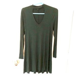 Long sleeve green dress